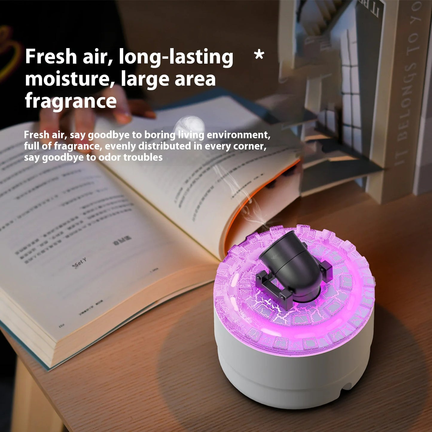 Cannon Aroma Diffuser with Colorful Flame Ambience Light